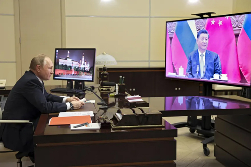 گفتگوی ویدئو کنفرانسی بین رهبران چین و روسیه/ آسوشیتدپرس