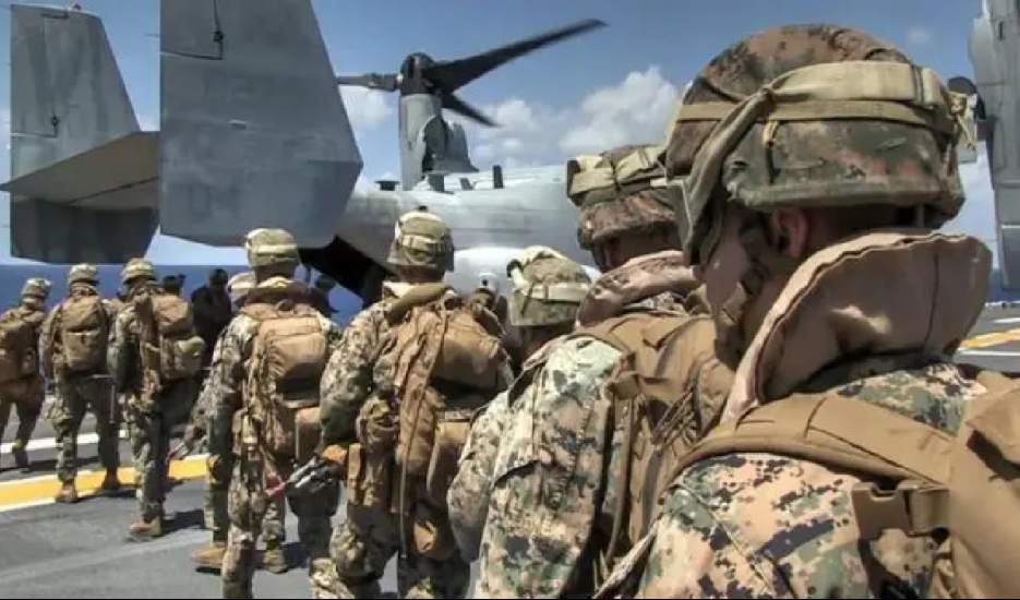 خروج نظامیان آمریکا از پایگاه «حریر» عراق