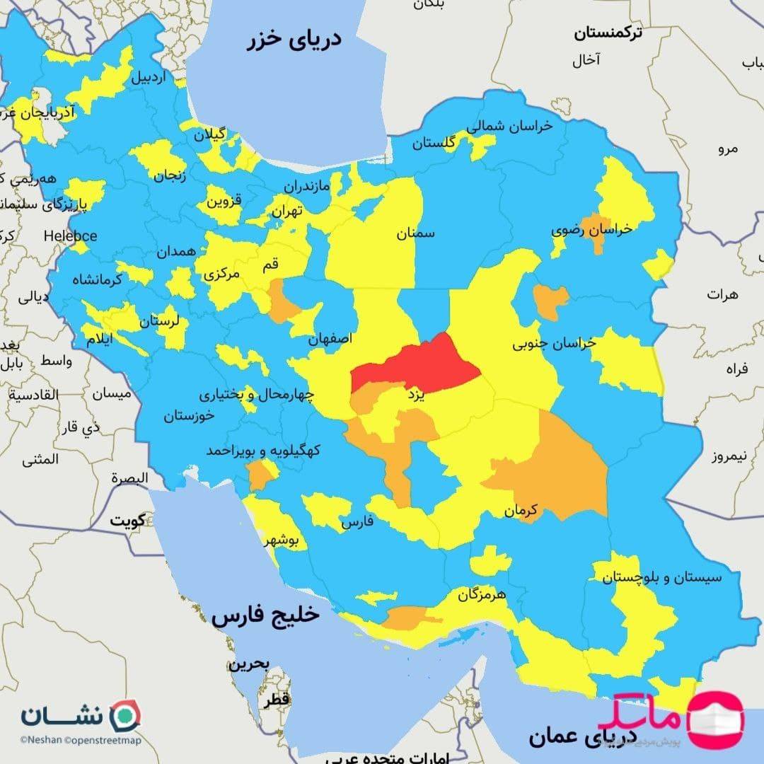 بازگشت رنگ قرمز به نقشه کرونایی کشور؛ جریمه‌های کرونایی به جاده‌ها برگشت