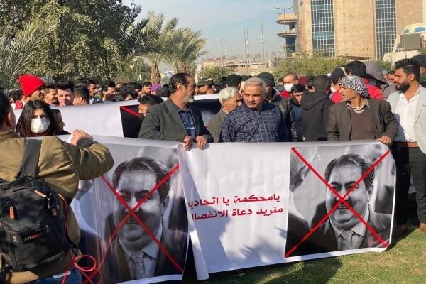 تظاهرات عراقی‌ها در اعتراض به نامزدی «زیباری» برای ریاست جمهوری