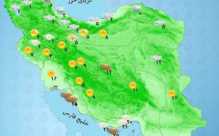 آخرین وضعیت آب و هوا در کشور؛ تداوم بارش‌ها و وزش باد در برخی مناطق