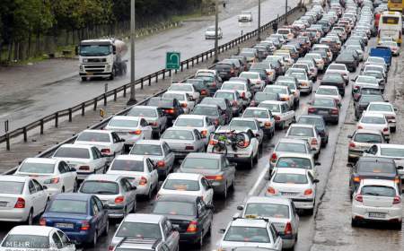 ترافیک سنگین در بسیاری از محورهای اصلی و شریانی کشور