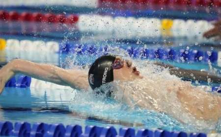 رکورد جهانی شنای کرال پشت مردان شکسته شد