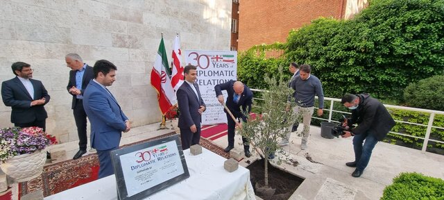 کاشت نهال زیتون به مناسبت سی‌امین سالگرد روابط دیپلماتیک ایران و گرجستان