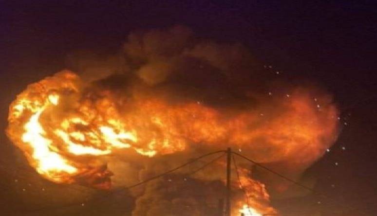 آتش سوزی گسترده در ناصریه عراق