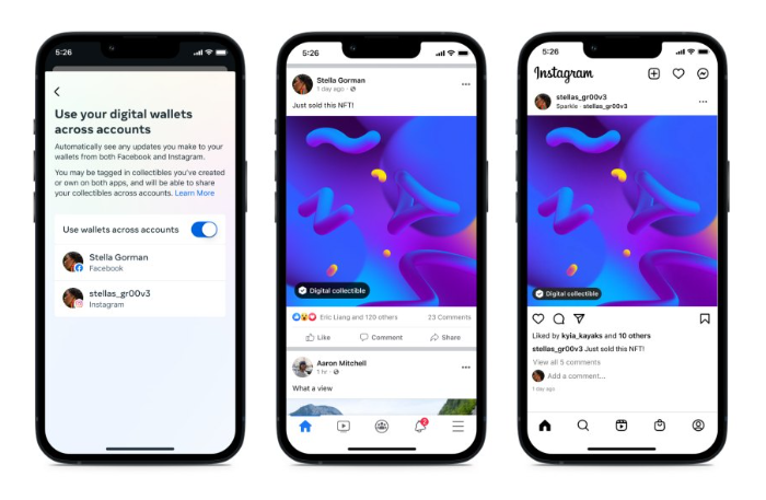 متا امکان پست کردن NFT در فیسبوک و اینستاگرام را فراهم کرد