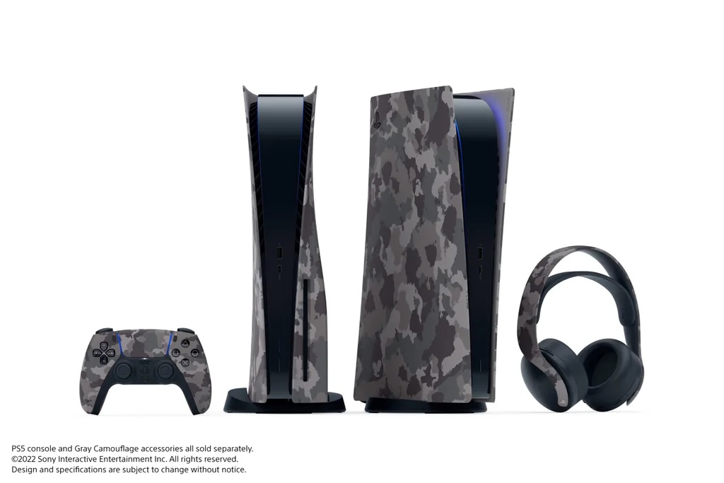 اضافه شدن طرح رنگی Gray Camouflage به مجموعه لوازم جانبی PS5