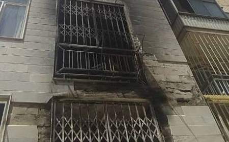ساختمان هلال احمر استان کرمان دچار حریق شد