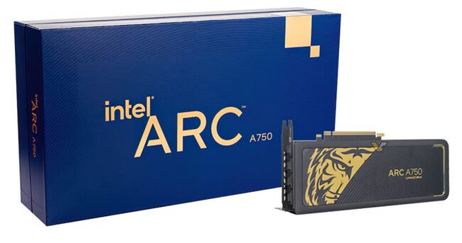 عرضه نسخه طلایی کارت گرافیک Arc A750 اینتل