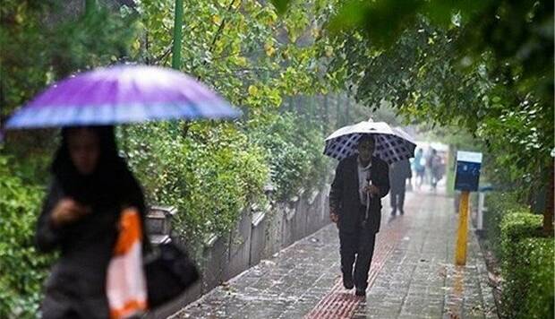 بارش باران در بعضی استان‌ها از امروز؛ تهران بارانی می‌شود