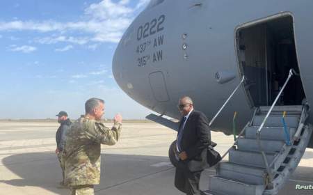 وزیر دفاع آمریکا در سفری اعلام نشده وارد عراق شد