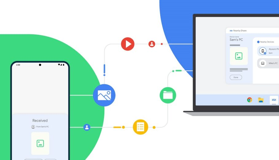 گوگل نسخه بتای برنامه Nearby Share را برای ویندوز منتشر کرد