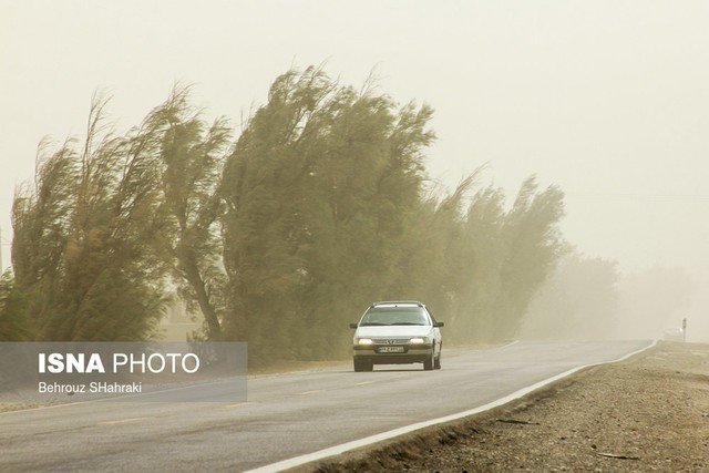 هشدار نارنجی وزش باد شدید و خیزش گردوخاک در ۹ استان/ کاهش دید و کیفیت هوا در ۲۳ استان