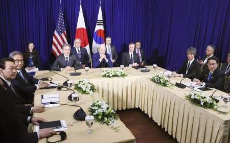 آمریکا، ژاپن و کره جنوبی دیداری سه‌جانبه برگزار می‌کنند