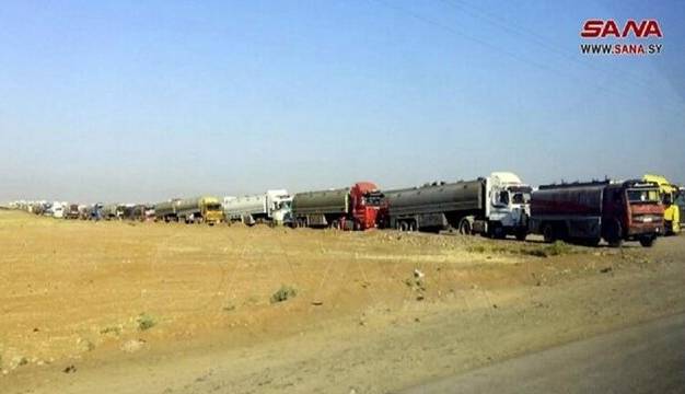 سرقت ده‌ها تانکر نفت سوریه توسط اشغالگران آمریکایی