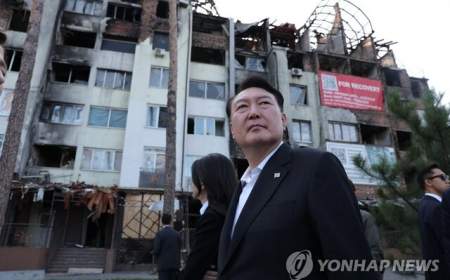 رئیس‌جمهور کره جنوبی در سفری غیرمنتظره وارد کی‌یف شد
