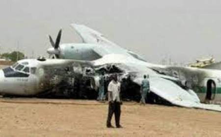 ۹ کشته در سانحه سقوط یک هواپیما در فرودگاه پورت سودان