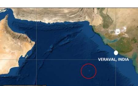 وقوع حادثه برای یک کشتی مقابل سواحل هند