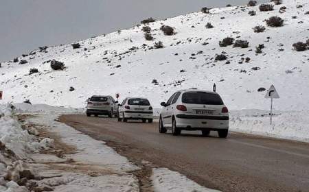بارش برف و باران در جاده های ۱۰ استان کشور